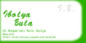 ibolya bula business card